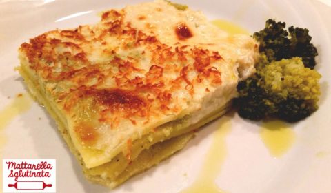 Lasagne di mais con crema di broccoli